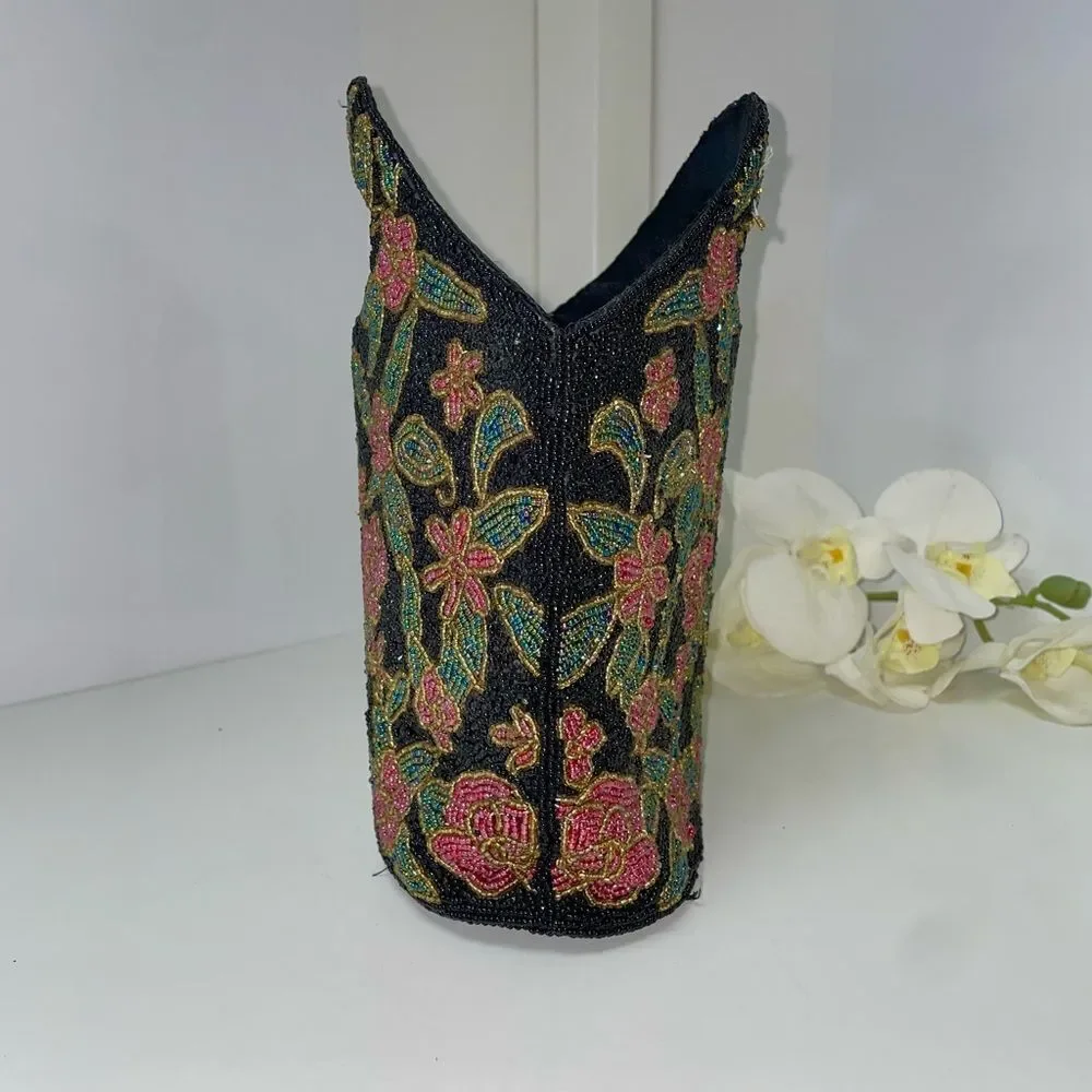 Floral Beaded Women's HandBag
